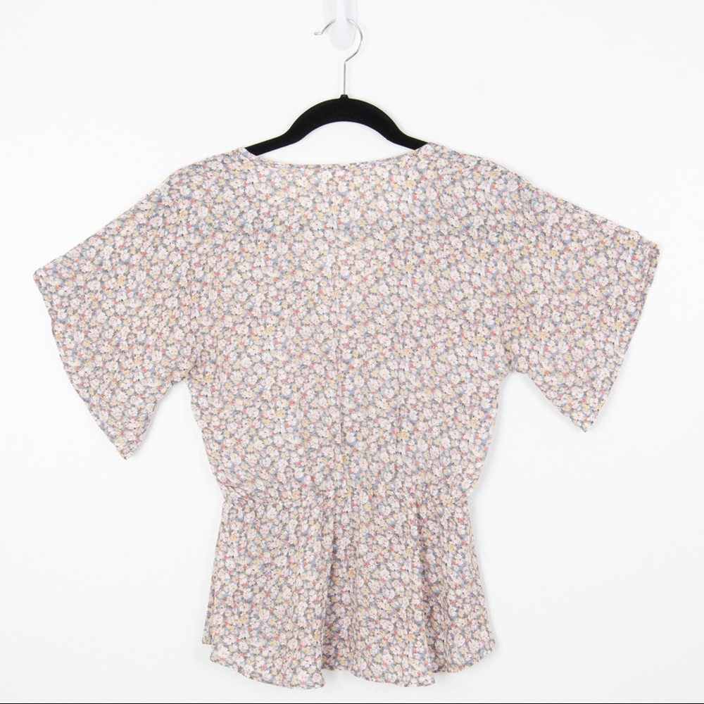 NWOT Sienna Sky Floral Print Half Button Down Blouse - Picture 7 of 9